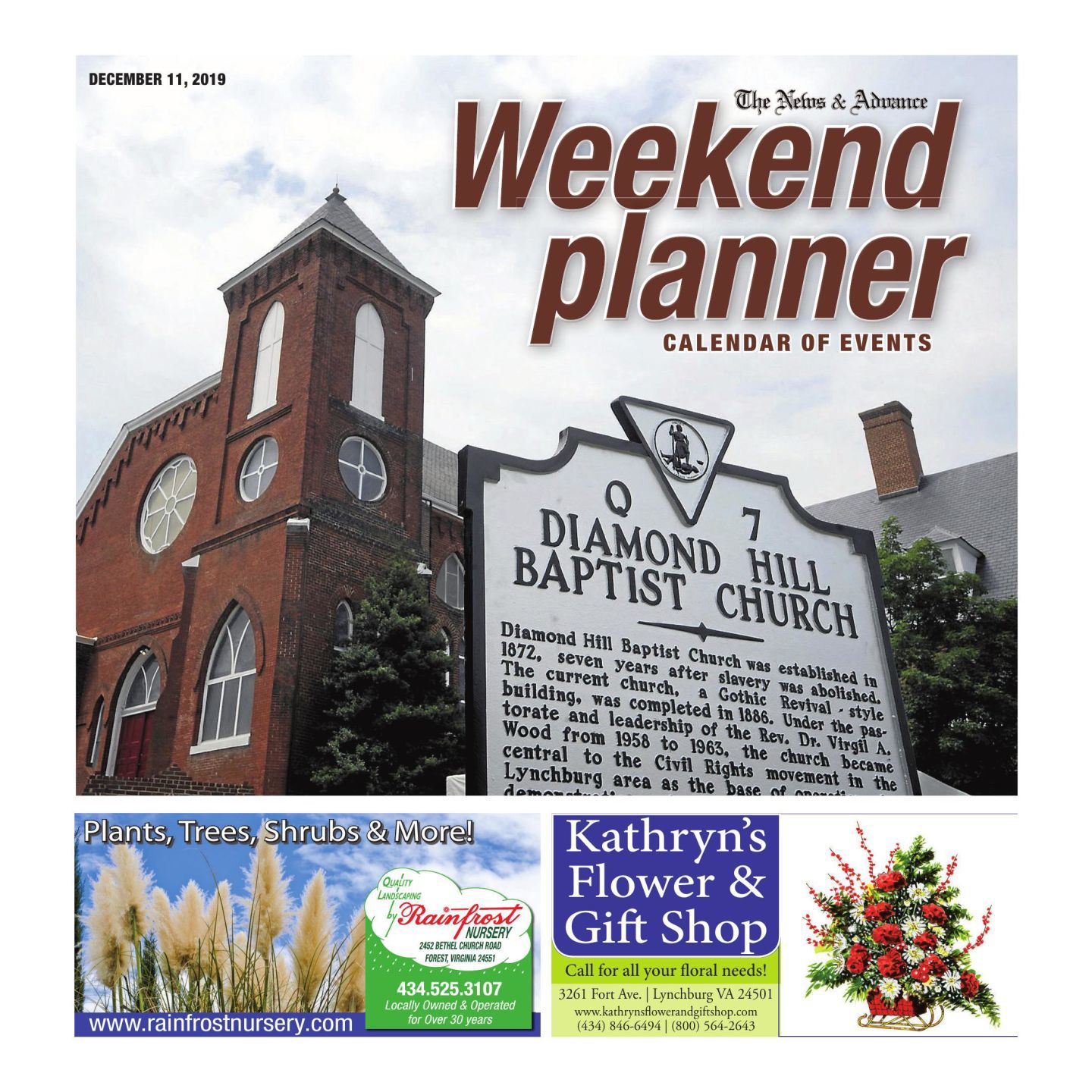 12 - Dec. 11 - Weekend planner
